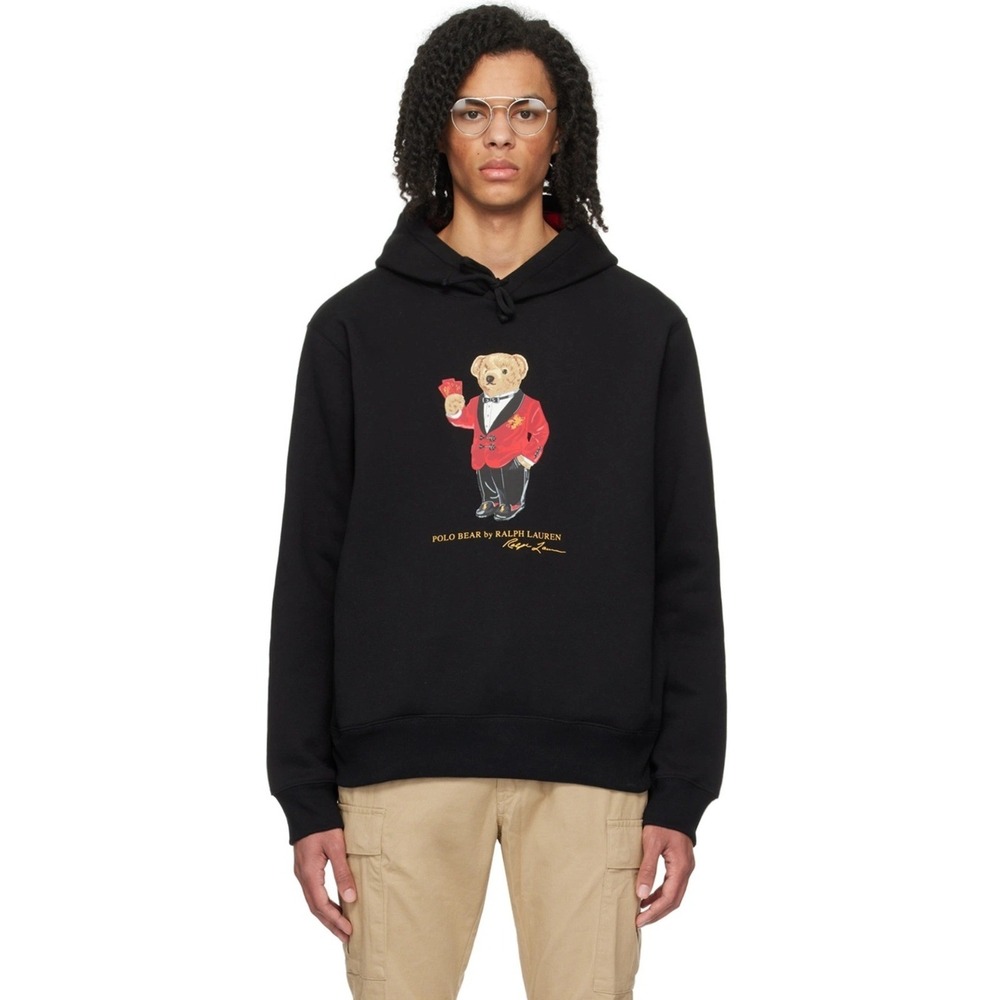 Polo Ralph Lauren Lunar New Year Polo Bear Hoodie Black 3XLT Big & Tall New